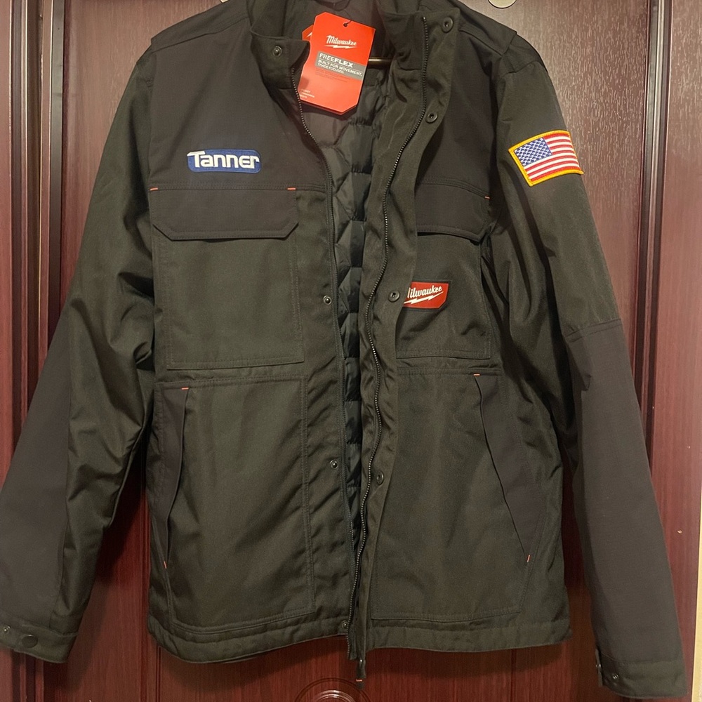 Milwaukee Black Performance Jacket with Flag Patch